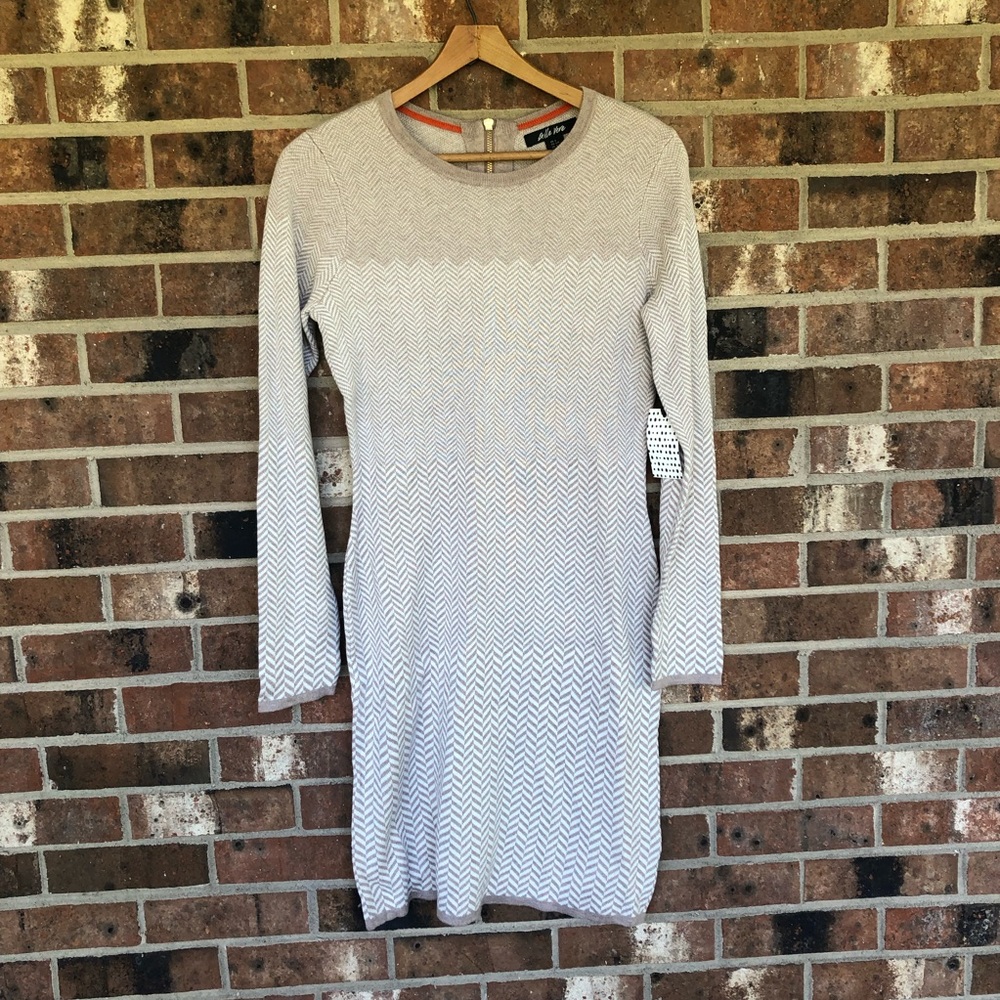 NWT Belle Vere Herringbone Sweater Dress